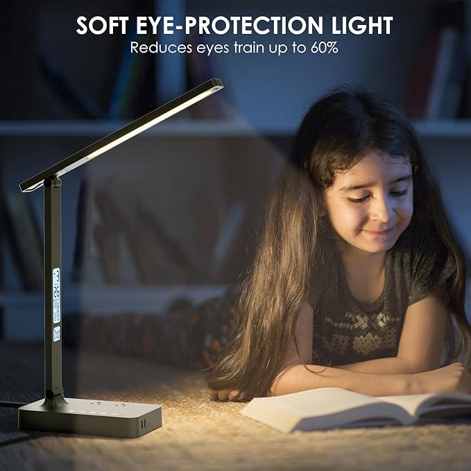 Infiway Desk Lamp with USB Charging Port: LED Eye-Caring Smart Table Light - Image 9