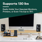 The Original Bamboo Dual Monitor Stand - Image 3