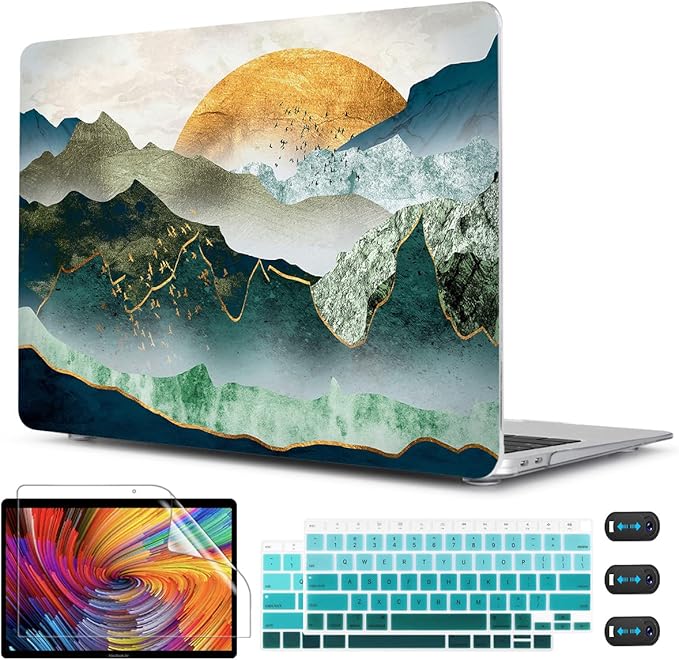 CISSOOK Mountain Case for MacBook Air 13 inch 2020 2021 2019 2018 Release Model by CISSOOK
