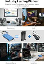 UtechSmart 11 in 1 Docking Station, Triple Monitors USBC Laptop Docking Station - Image 5