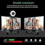 Angetube 1080p Webcam with Ring Light - Image 7