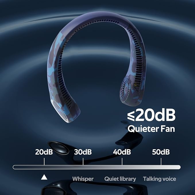 Portable Neck Fan, Hands Free Bladeless Fan, 360° Cooling Personal Fan - Image 4