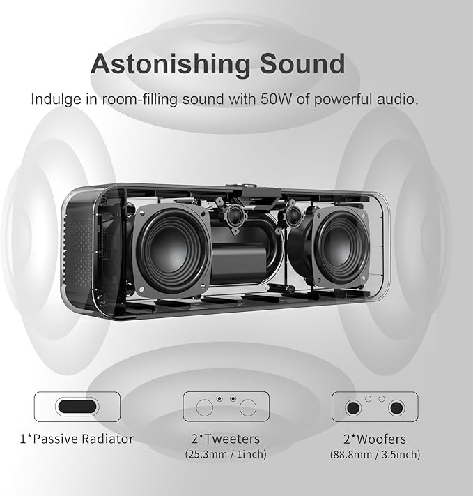 DOSS SoundBox H200 50W Home Bluetooth Speaker - Image 2