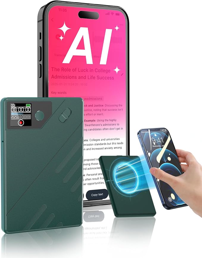 Ai Voice Recorder, Note Voice to Text Recorder W/Magnetic Case, App Control by Unknown