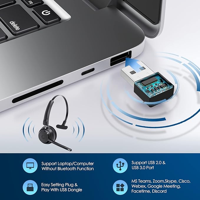 Bluetooth Headset, Wireless Headphone - Image 3