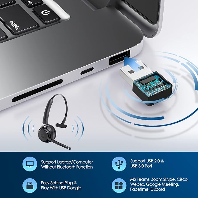 Bluetooth Headset, Wireless Headphone - Image 2