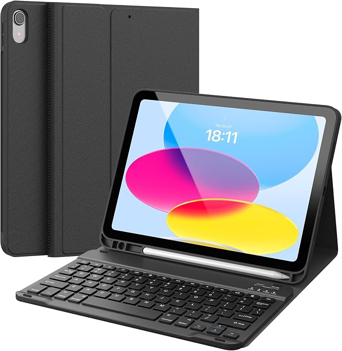 CHESONA Keyboard Case for iPad 11th/10th Generation, Detachable Wireless by CHESONA