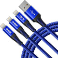iPhone Charger Cable 6FT, USB to Lightning Cable 3Pack Braided USB iPhone by OHBOX
