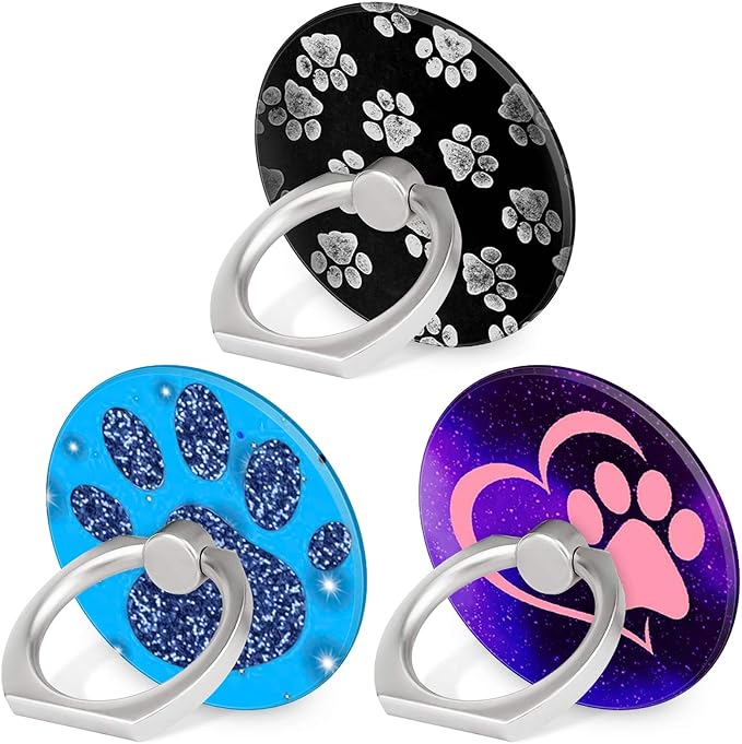 Bonoma Phone Ring Stand, 3 Pack Dog Paws 360 Degree Rotation Finger Grip Stand by Bonoma