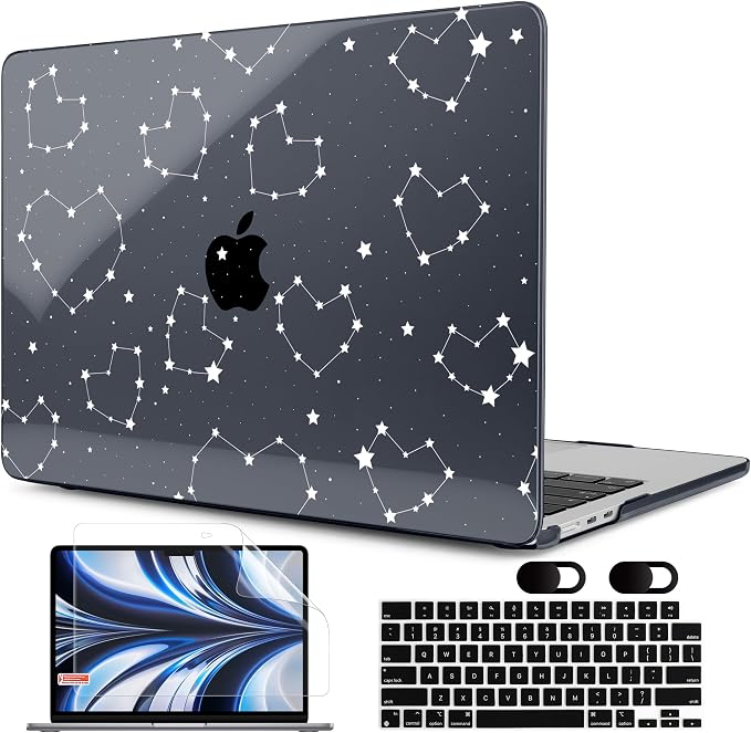 MEEgoodo Case for MacBook Air M4/M3/M2 13.6 inch 2025 2024 2022, Fit Model by MEEgoodo