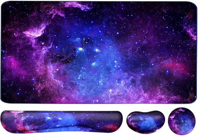 Keyboard Mouse Pad Set, Extended Mouse Pad+Keyboard Wrist Rest Support by WBWEIRDBEAST