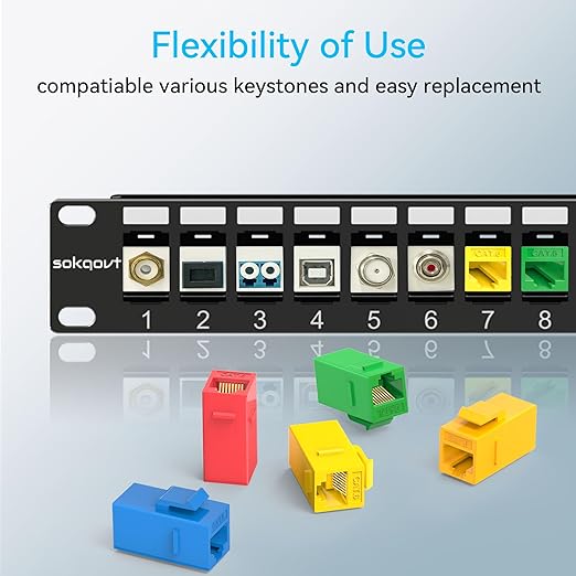 12 Port Mini Blank Keystone Patch Panel - Image 4