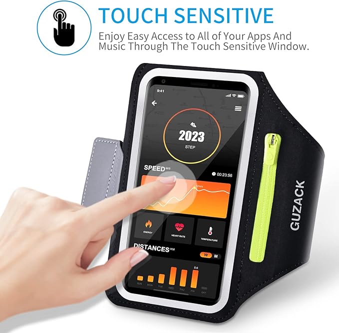 GUZACK Running Armband for iPhone 16 15 14 13 Pro Max, Galaxy S25 S24 S23 S22 - Image 5