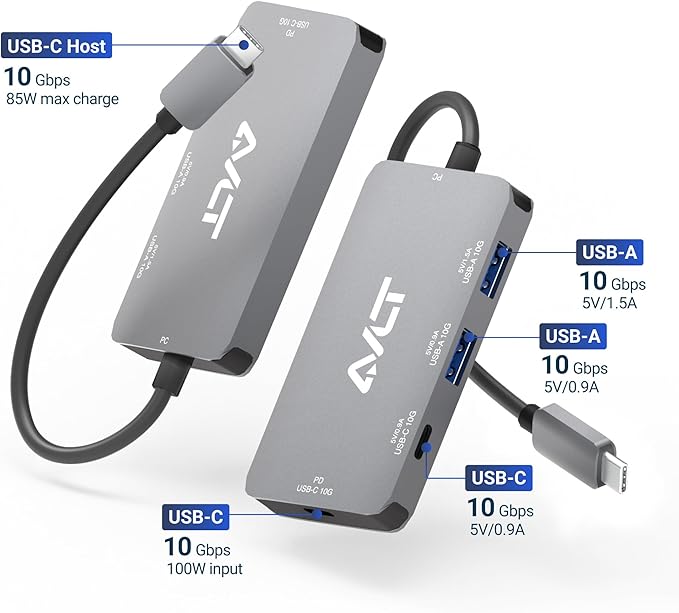 AVLT 4-Port USB 3.1 Gen 2 Type C 10G Hub - Image 3