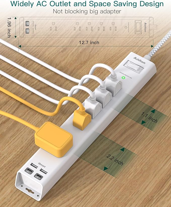 Addtam 2 Pack Power Strips - Image 2