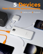 TESSAN Portable Charger with Built in Cables, 10000mAh Power Bank Fast Charging - Image 4