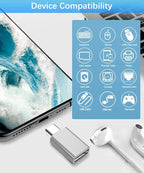 Elebase USB to USB C Adapter&Type C Male to 3.0 Female Adaptor 4PCS, - Image 7
