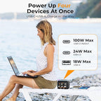 powkey Laptop Power Station 30000mAh 100W Portable Charger PD 3.0 Fast Charging - Image 2