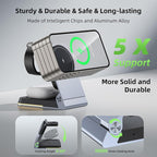 Aluminum 3 in 1 Wireless Charging Station, Foldable Wireless Charger - Image 4