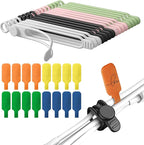 32Pcs Nearockle Cable Labels and Silicone Cable Ties Cable Management Set by ELECTRONICSORGANIZATION
