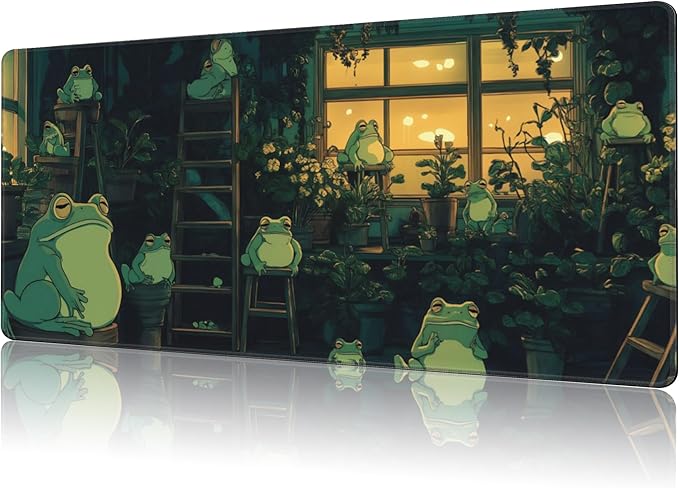 Mouse Pad Large Cute Frogs Non-Slip Game Desk Mat by NIYLYNSYN