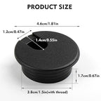 2 Pcs Desk Grommet 1.5Inch, ABS Plastic Desk Hole Cover, U-Shaped Desk Wire - Image 3