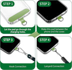 CACOE Phone Lanyard 2 Pack-1× Adjustable Neck Strap, 1× Wrist Strap, 2× Pads - Image 2