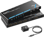4K HDMI Splitter 1x4 with Audio Extractor, Downscaler & EDID, 4K@60Hz HDR HDMI by Unknown