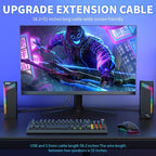 Computer Speakers, 2 in 1 PC Speaker, Gaming Speakers - Image 7