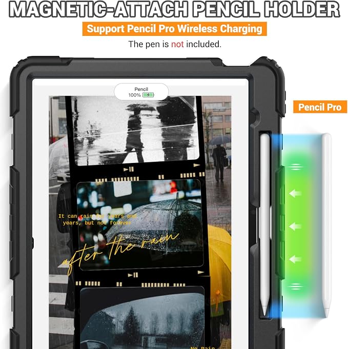 SEYMAC for iPad Air 13 Inch Case M3 2025/ M2 2024, Heavy Duty Shockproof - Image 8