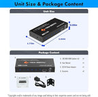 J-Tech Digital HDMI Splitter 1 in 2 Out 4K@60Hz, 1x2 HDMI Splitter - Image 9