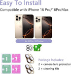 2 Pack Camera Lens Protector for iPhone 16 Pro/iPhone 16 Pro Max, AR Tempered - Image 2