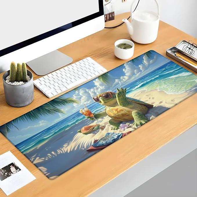 Turtle Gaming Mouse Pad Extended Desk Computer Keyboard Laptop Mouse Pads - Image 2