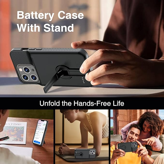GIN FOXI Battery Case for iPhone 14 Pro Max/14 Plus/13/12 Pro Max, Charging - Image 3