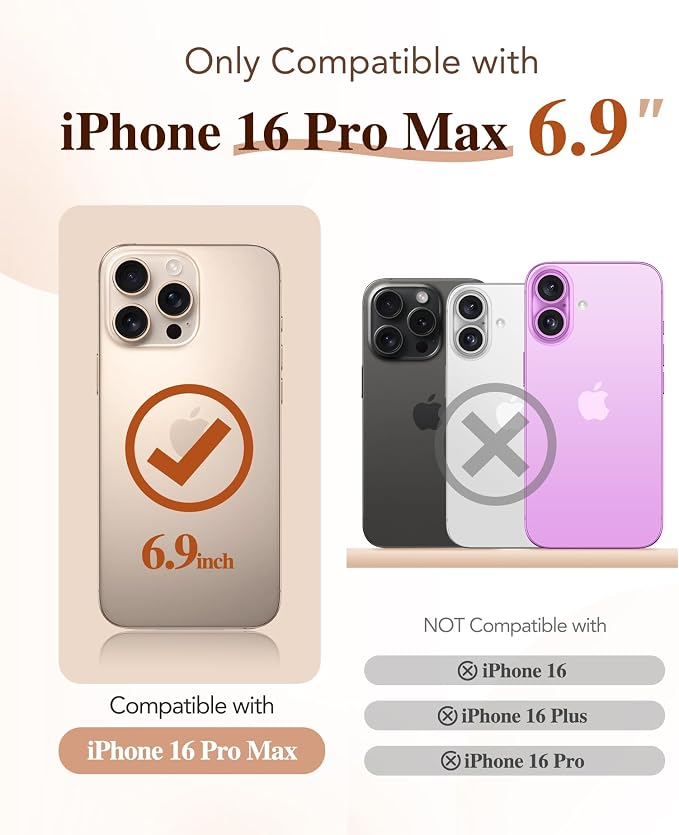 BERFY Magnetic for iPhone 16 Pro Max Case, Compatible - Image 3