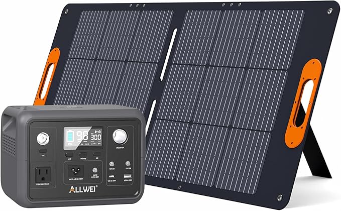 ALLWEI 300W/256Wh LiFePO4 Solar Generator by ALLWEI