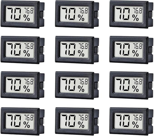 12 Pack Pgzsy Mini Small Digital Electronic Temperature Humidity Meters Gauge by Pgzsy