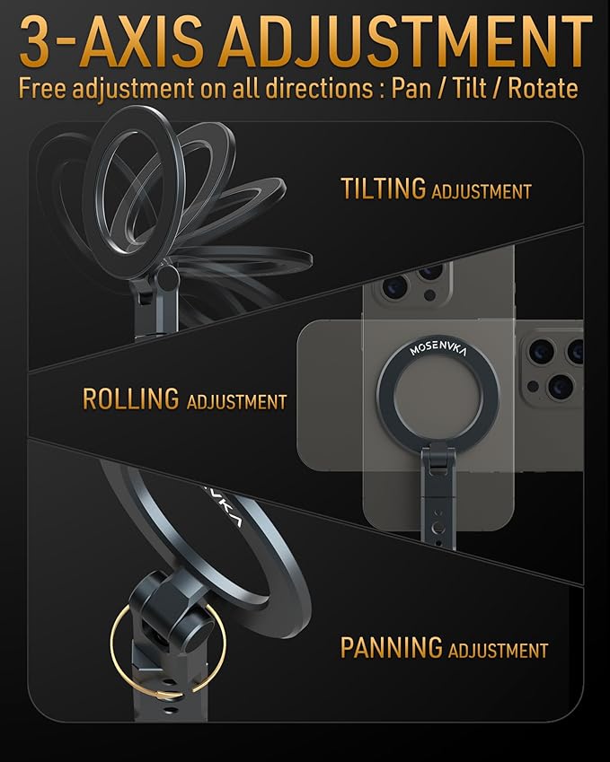 Magnetic Tripod Phone Mount, Travel Phone Grip - Image 4