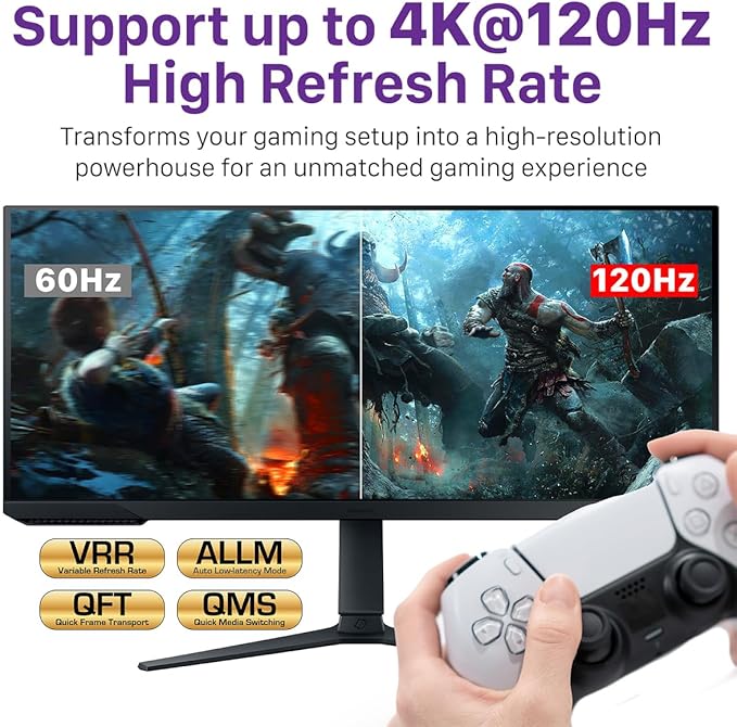 Fosmon HDMI 8K Bi-Directional Switch, Support 8K@60Hz 4K@120Hz HDR10+ HDCP 2.3 - Image 4