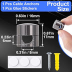 1 Sets Charger Holders for Cords, Adhesive Metal Cord Clips, Cable Management - Image 2