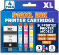 910XL Printer Ink Cartridges 4 Pcs – Includes 910XL Black & Color Ink – by Reluen