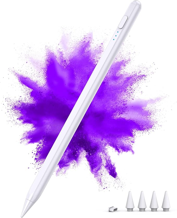 Stylus Pen for iPad 2018-2025, 15Mins Fast Charge for Apple Pencil, Palm by DEGGE