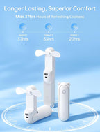 JISULIFE Handheld Fan with 4500 mAh Powerbank Max 37 Hours Runtime, Pocket - Image 3
