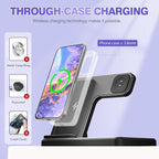 Charging Station Wireless Charger: 3-in-1 Charger Desk Stand Multiple Devices - Image 4
