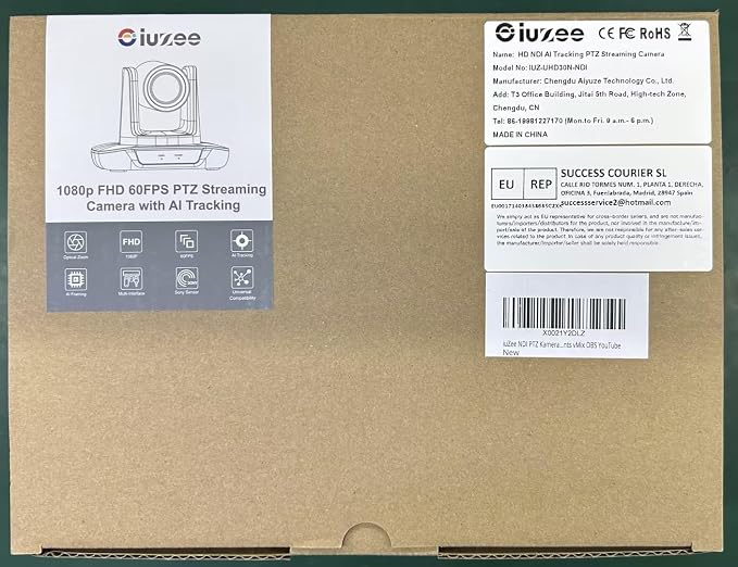 NDI PTZ Camera AI Auto Tracking 3G-SDI/USB3.0/HDMI/LAN PoE 30X Optical and 8X - Image 10
