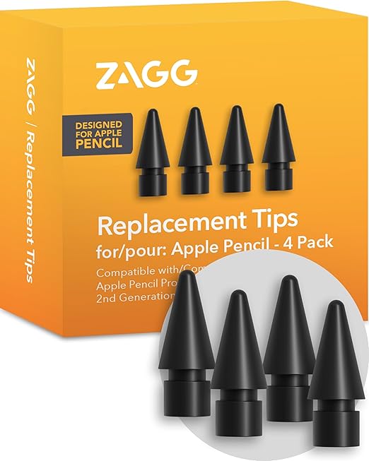 ZAGG Replacement Tips for Apple Pencil 1st Gen, 2nd Gen, & USB-C by ZAGG
