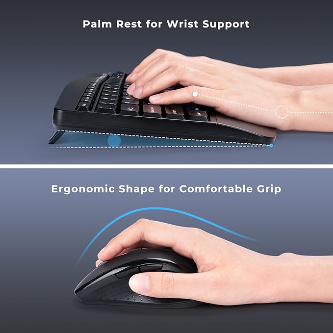 Ergonomic Keyboard and Mouse Combo - Image 3