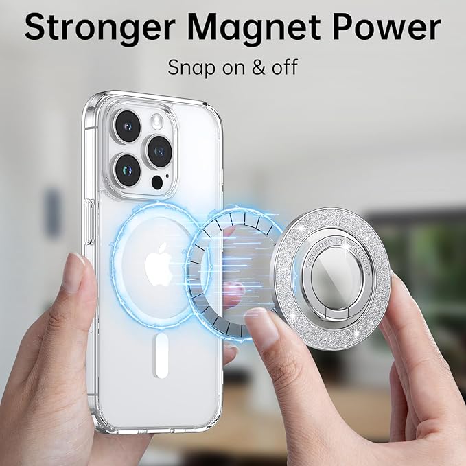 Syncwire Magnetic Phone Grip for MagSafe, Bling Magnetic Phone Ring Holder - Image 5