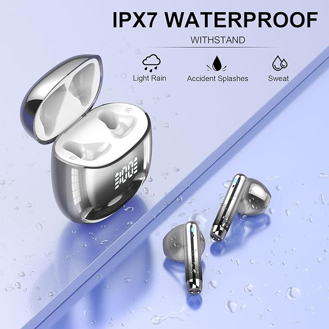 Wireless Earbuds, IPX7 Waterproof Bluetooth 5.4 Earphones in-Ear Earbuds - Image 7