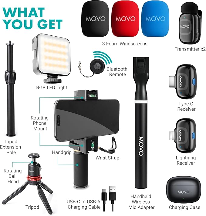 Movo iVlogger-PRO Wireless Vlogging Kit - Image 7